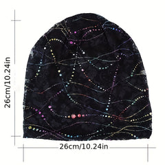 Rhinestone Lace Beanie Turban Cap Head Wrap Chemo Hats