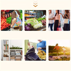 Foldable Shopping Bag Portable Supermarket Printed Bag
