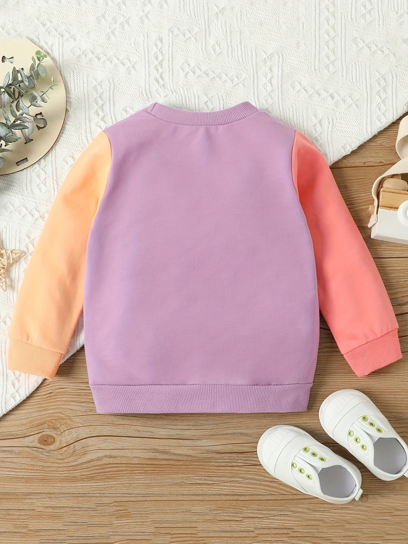 LOVE YOU MEAN IT Print Block Sweatshirt For Baby Girl
