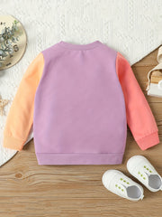 LOVE YOU MEAN IT Print Block Sweatshirt For Baby Girl