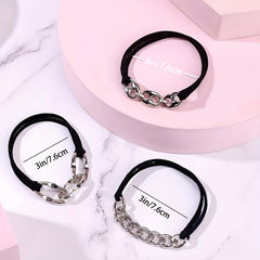 3 PCS Silver Golden Metal Hairband Bracelet Hair Accessories