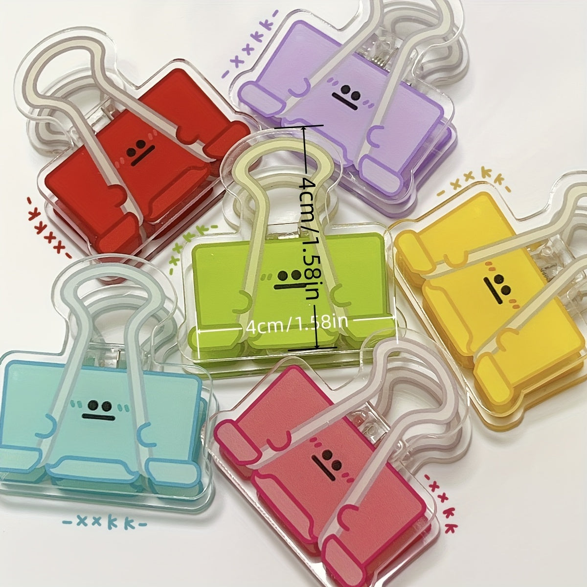 3pcs Cartoon Style Colorful Small Eyes File Folder Paper Clip