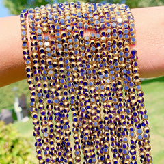 55pcs Spherical Edge Crystal Beads Faceted Glass Beads for DIY Bracelet