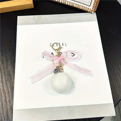 Bow Plush Ball Bag Pendant Key Chain Car Key Chain