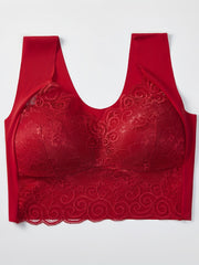 Lace Wireless Bra Scalloped Trim Intimates Women's Lingerie