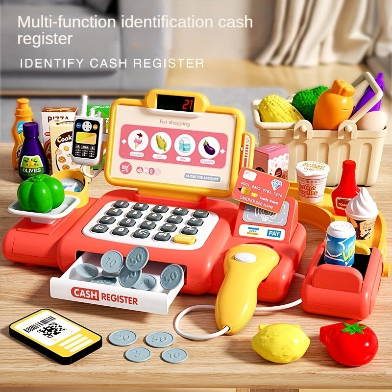 Interactive Youngsters' Play Cash Register, Durable ABS Material