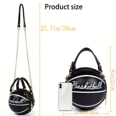 Y2K Basketball Crossbody Bag Chain Shoulder Purse
