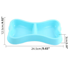 Cartoon Pattern Double Feeding Bowl for Pets