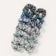 12pcs Large Satin Scrunchie Hair Tie Silky Hair Rope Hair Accessories