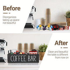 Solid Wooden Box Tea Room Coffee Cup Storage Box Home Decor Year Gift