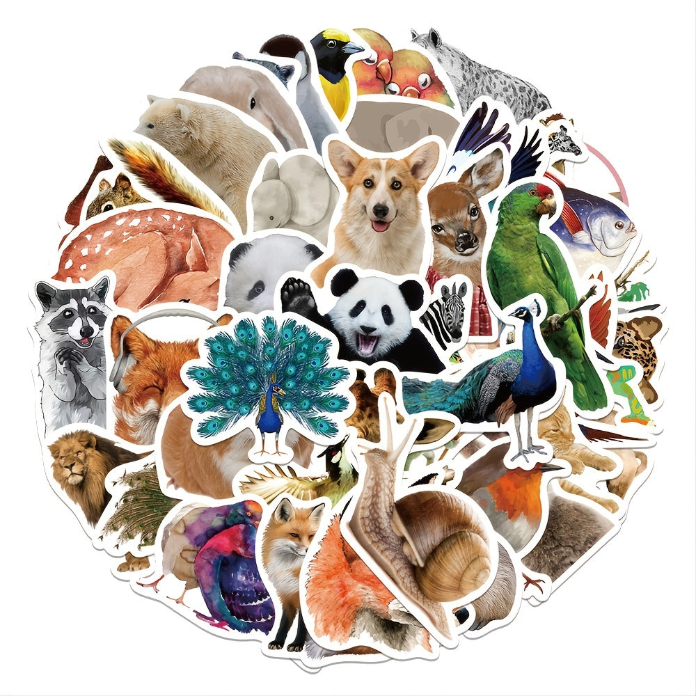 50pcs Cartoon Animal Stickers Phone Case DIY Decoration