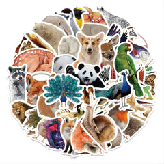50pcs Cartoon Animal Stickers Phone Case DIY Decoration