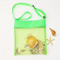 Colorful Mesh Beach Bag Seashell Toys Storage Organizer