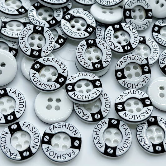 50pcs Classic Round Shirt Jacket Button DIY Clothing Accessories For Men