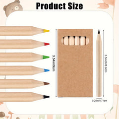 24 Pencils Mini Colored Pencils Portable Drawing School Supplies