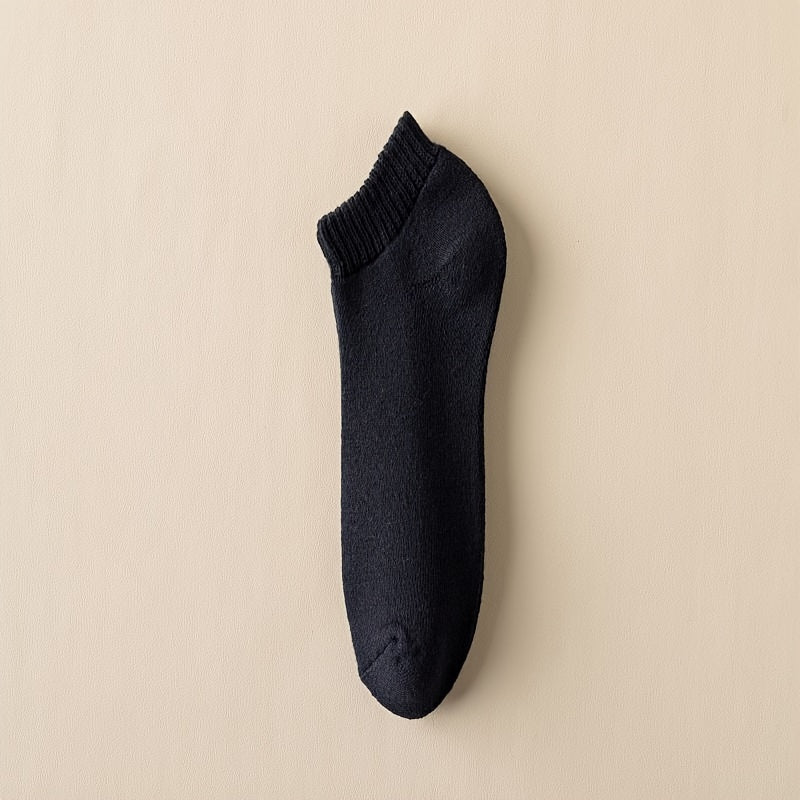 10 Pairs Women's Low Cut Ankle Socks Solid Soft & Comfy Stockings