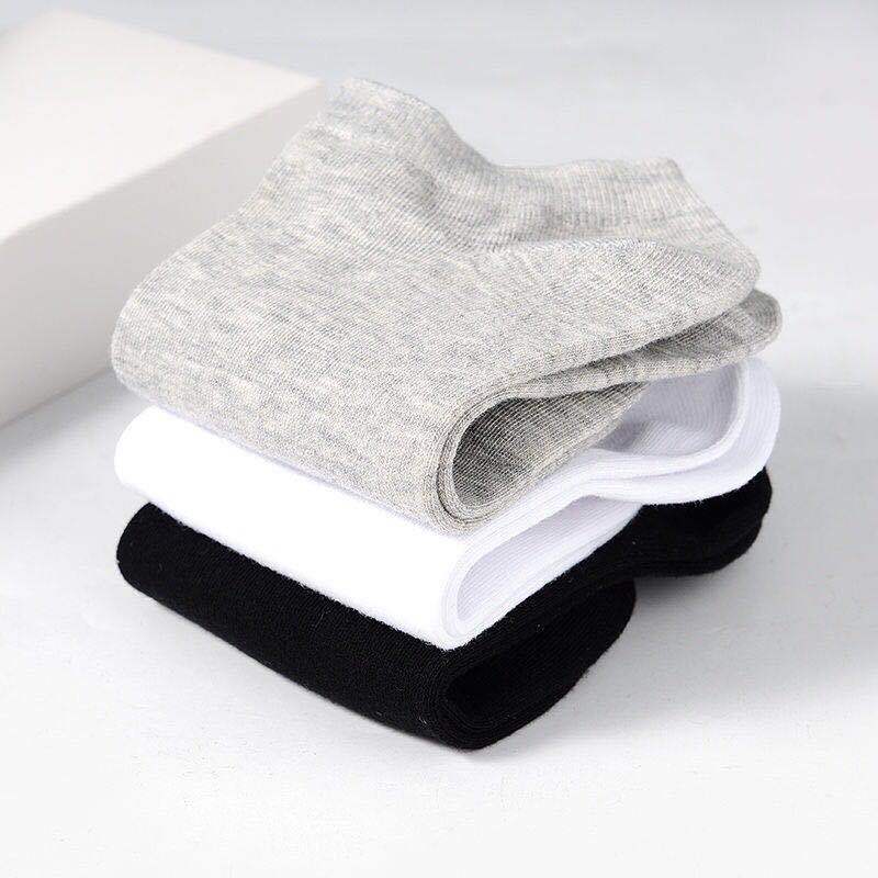 5 Pairs Women's Solid Boat Socks No Show Socks