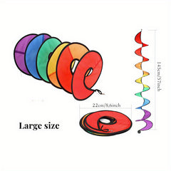 Rainbow Spiral Windmill Windsock Flag Tent Garden Decor Outdoors Toy