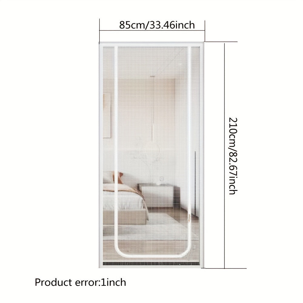 Magnetic Screen Door Pet-proof Mesh Curtain Double Zipper