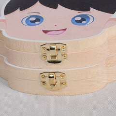 Baby Tooth Box Wooden for Lost Tooth Kids Keepsake Gift Baby Shower