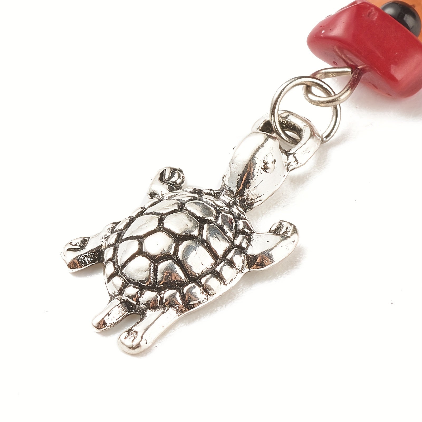 5pcs Ocean Animal Keychain Gravel Rice Beads Turtle Seahorse Key Ring