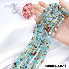 55pcs Natural Stone Round Beads Set for DIY Bracelet Making