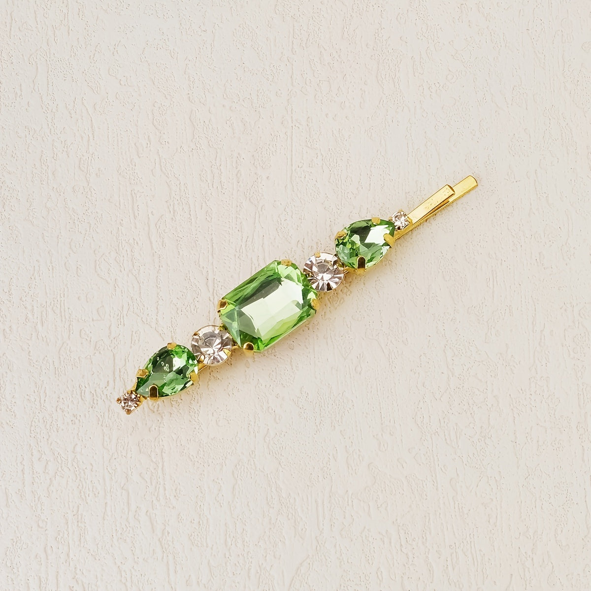 7pcs Colorful Rhinestone Hairpin Golden Hair Clip