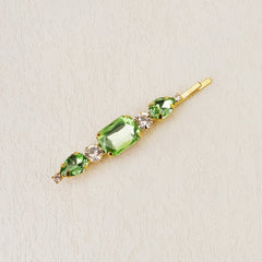 7pcs Colorful Rhinestone Hairpin Golden Hair Clip