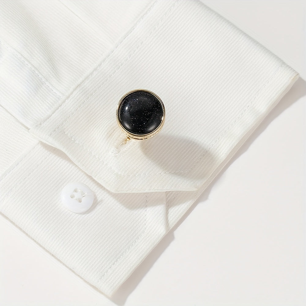 Round Shirt Cufflinks Classic Retro Cufflinks Suit Decoration for Women And Men