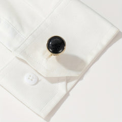 Round Shirt Cufflinks Classic Retro Cufflinks Suit Decoration for Women And Men