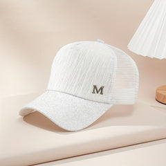 Solid Trucker Hat Casual Mesh Baseball Cap Unisex Couple Dad Hat