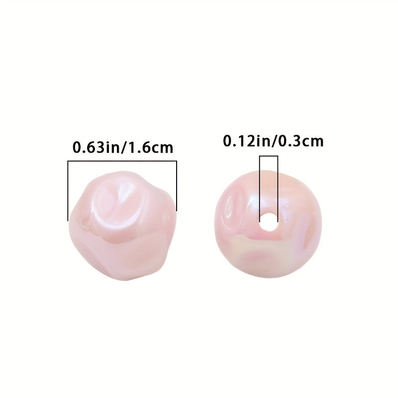 10pcs Acrylic Colorful Fig Pattern Beads Straight Hole DIY Mobile Chain