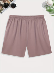 Leaf Print Men s Casual Drawstring Shorts