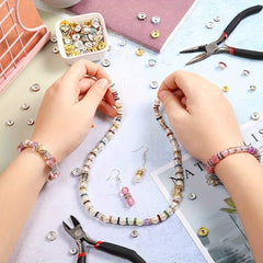 100 Round Rhinestone Spacing Beads 6mm 8mm Crystal Loose Beads Set