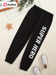 HERO Letter Print Boys Sweatpants Active Jogger Sports Pants