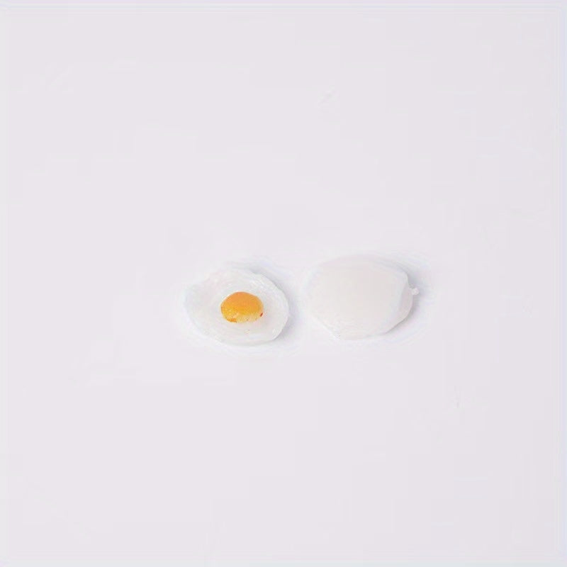 Miniature Food Set with Eggs - Poached and Fried - Dollhouse Play Props