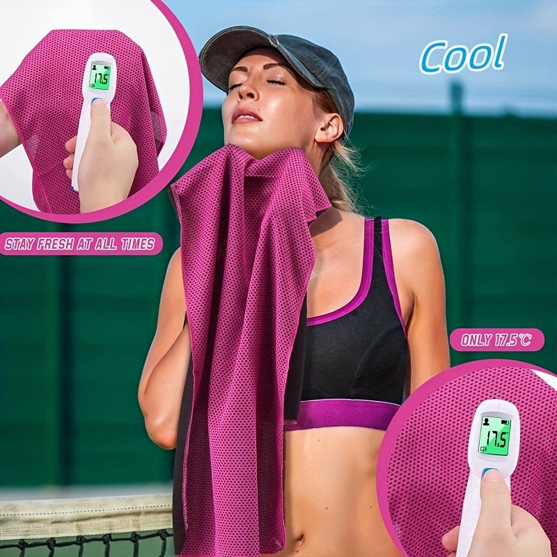 5pcs Summer Cooling Towels 40x12 Microfiber Ice Towels Soft & Breathable
