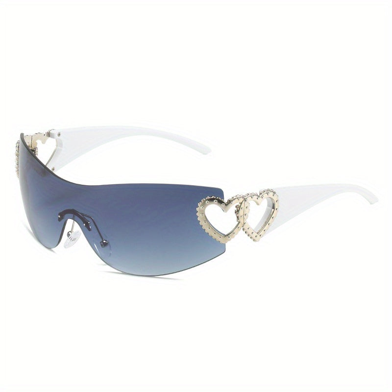 Y2K Rimless Sunglasses For Women Men UV Blocking