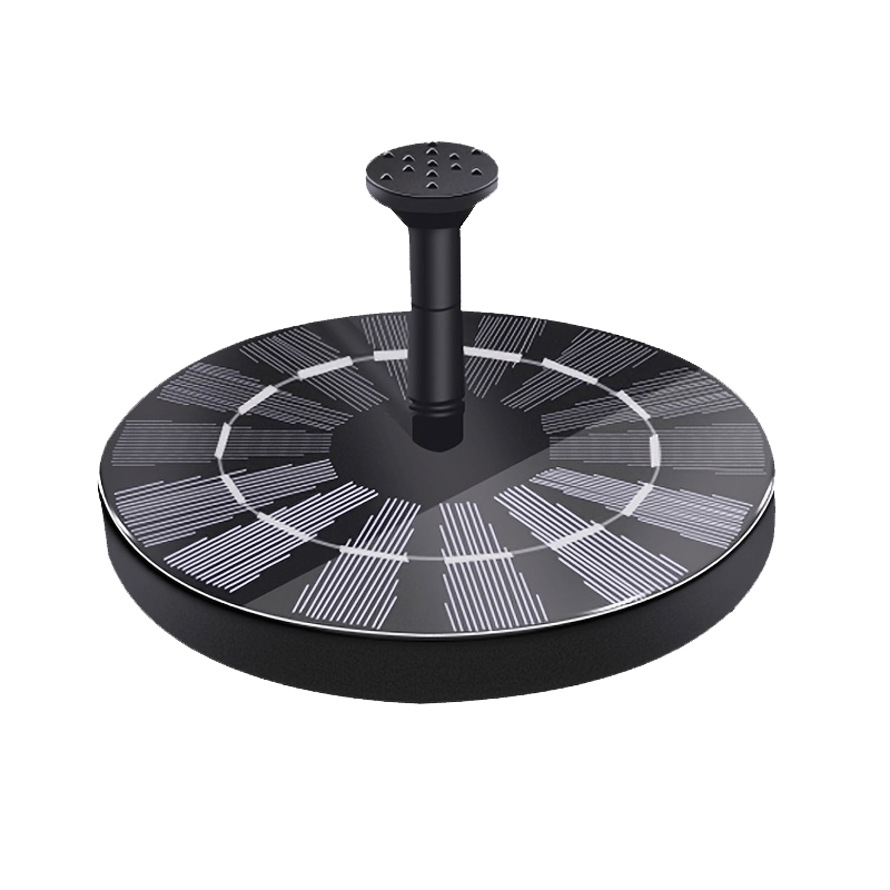 Circular Solar Fountain Outdoor Pool Bird Bath Courtyard Garden Fountain