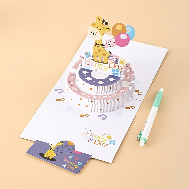 3D Birthday Cake Shaped Card Multiple Styles