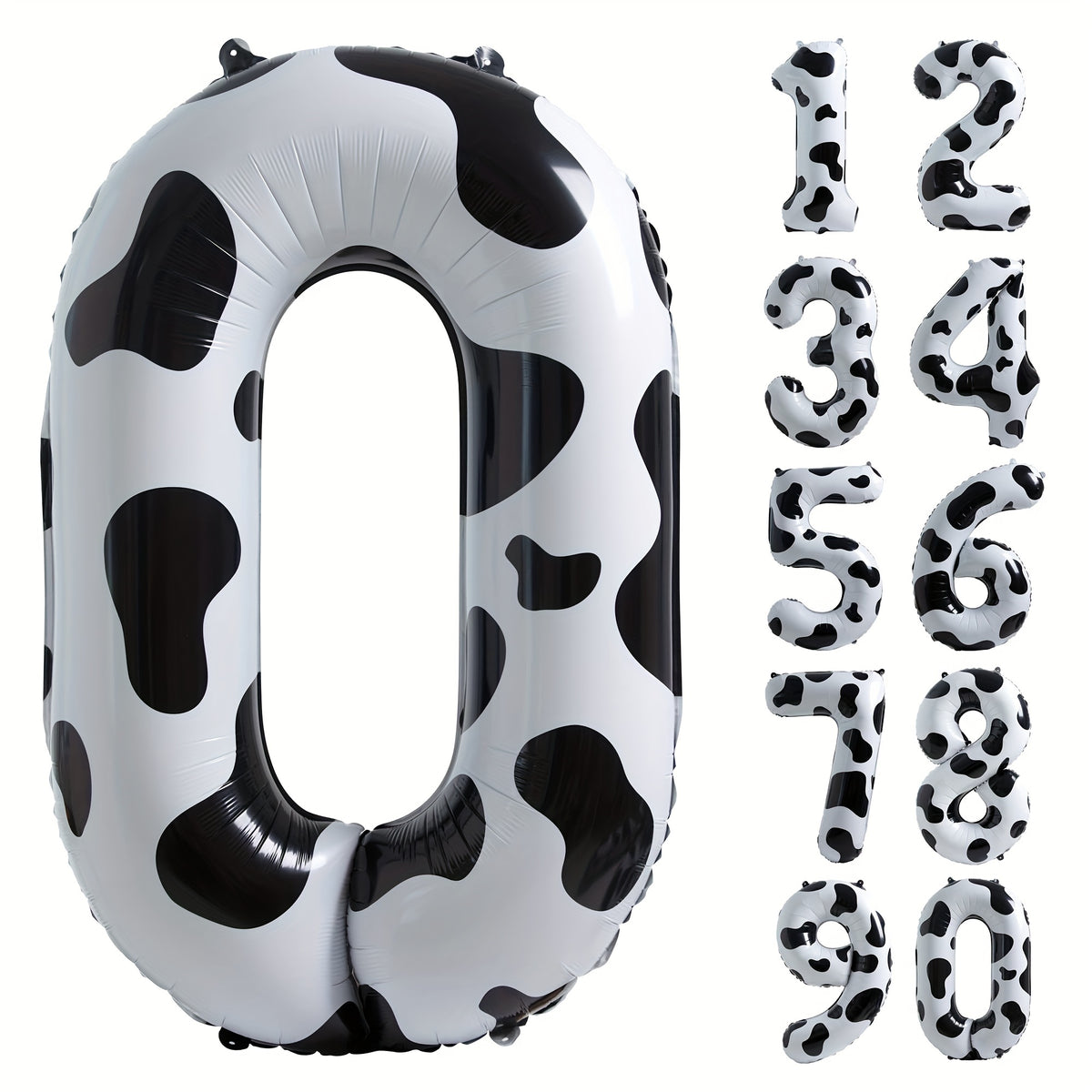 Cow Print Balloon Birthday Decoration Supplies Cowgirl Theme Number Balloon