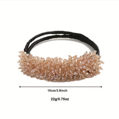 Crystal Hair Clip Bun Maker Ponytail Holder Head Jewelry Hair Styler
