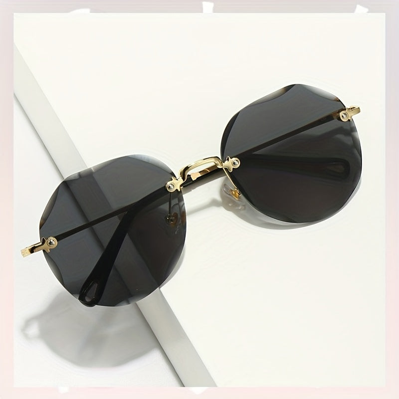 Gradient Polarized Sunglasses UV400 Rimless Beach Party Glasses