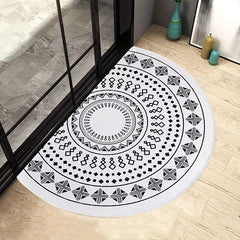 Moroccan Element Doormat Semi Circular Area Rug