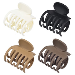 4pcs Small Hair Claw Clips Matte Octopus Hair Clips for Women Girls
