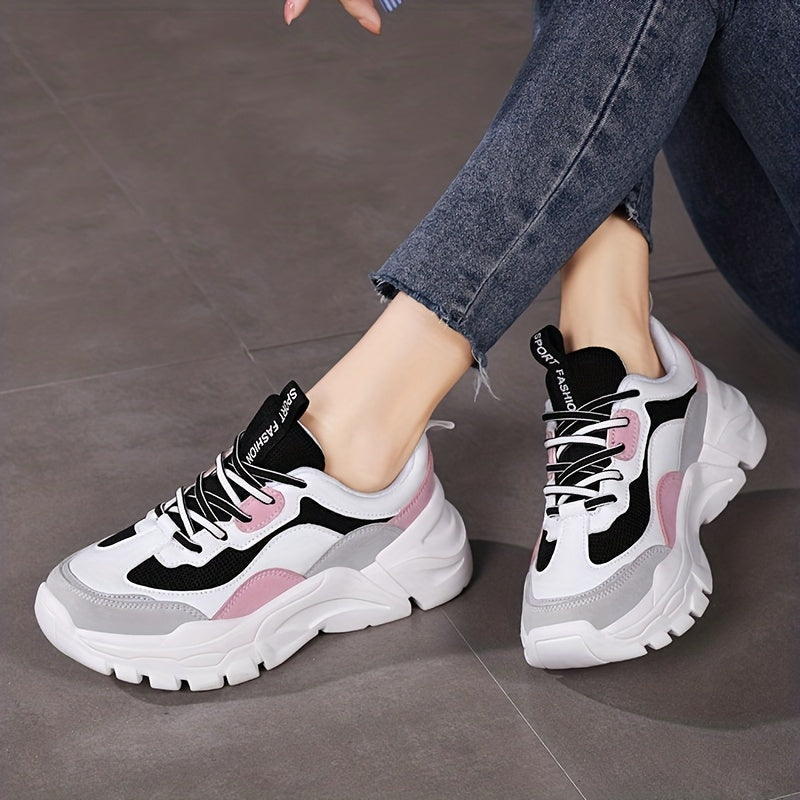 Platform Chunky Sneakers Thick Sole Breathable Running Shoes