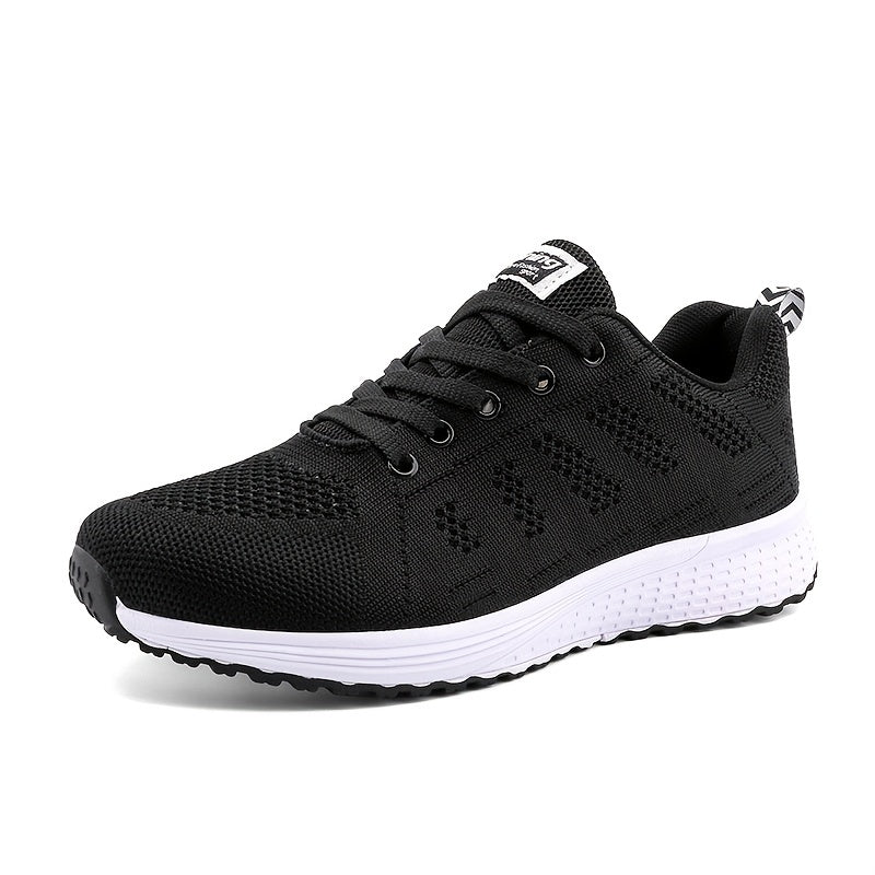 Men's Knit Anti-Skid Lace Up Casual Elevator Shoes