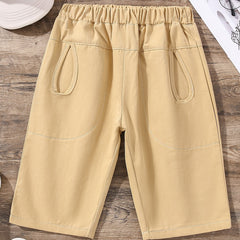 Boys Casual Thin Cotton Elastic Waist Shorts Kids Summer Clothes