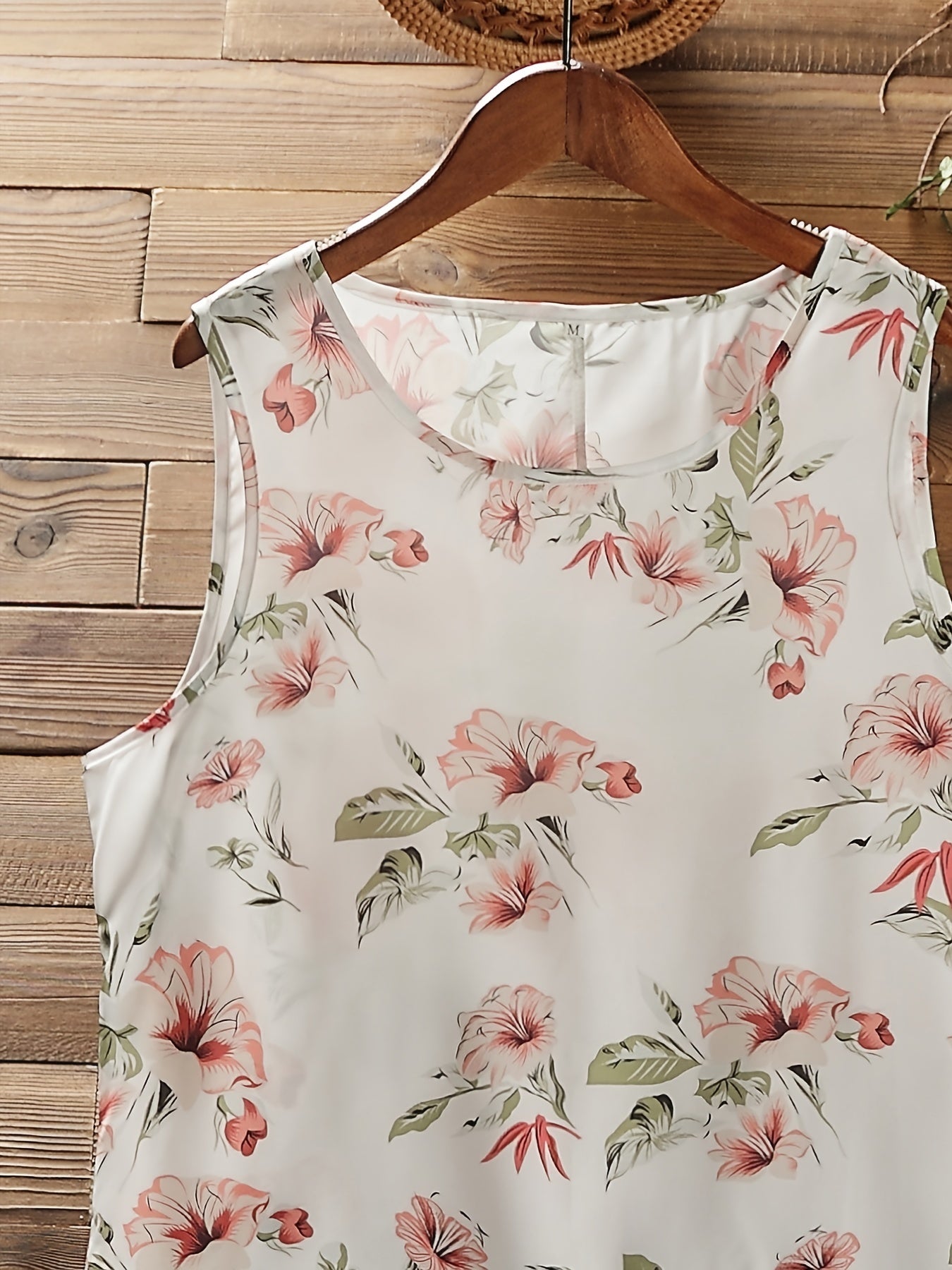  Women's Floral Tank Dress & Cardigan Set