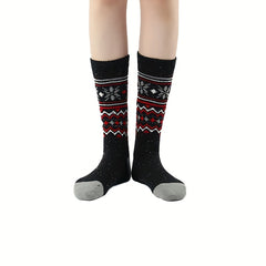 Geometric Pattern Mid Tube Socks Soft Women's Stockings